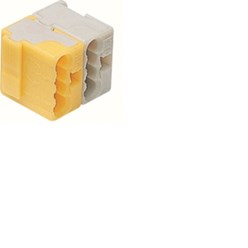 Busklemmen, 2-polig (geel/wit)